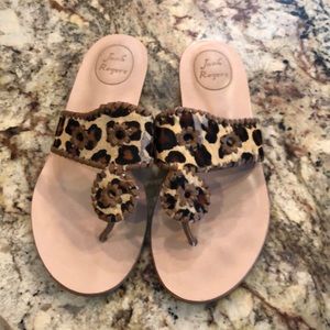 Jack Rogers leopard print sandals